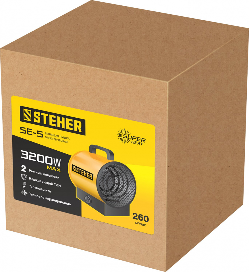 STEHER 3 кВт, электрическая тепловая пушка (SE-5)