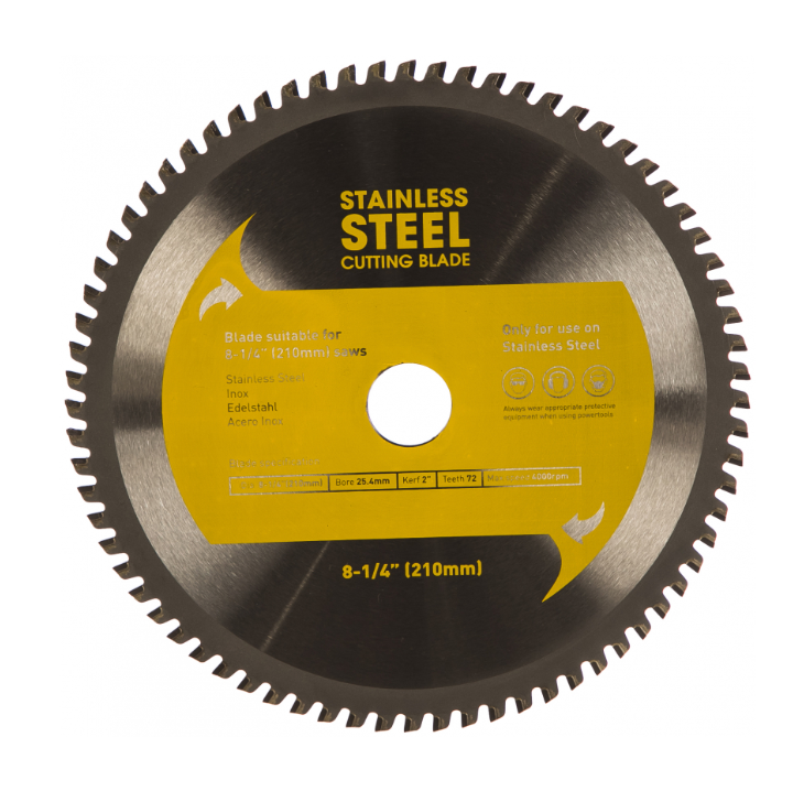 Диск пильный по нержавеющей стали 210х2х25,4 мм 72 зуба