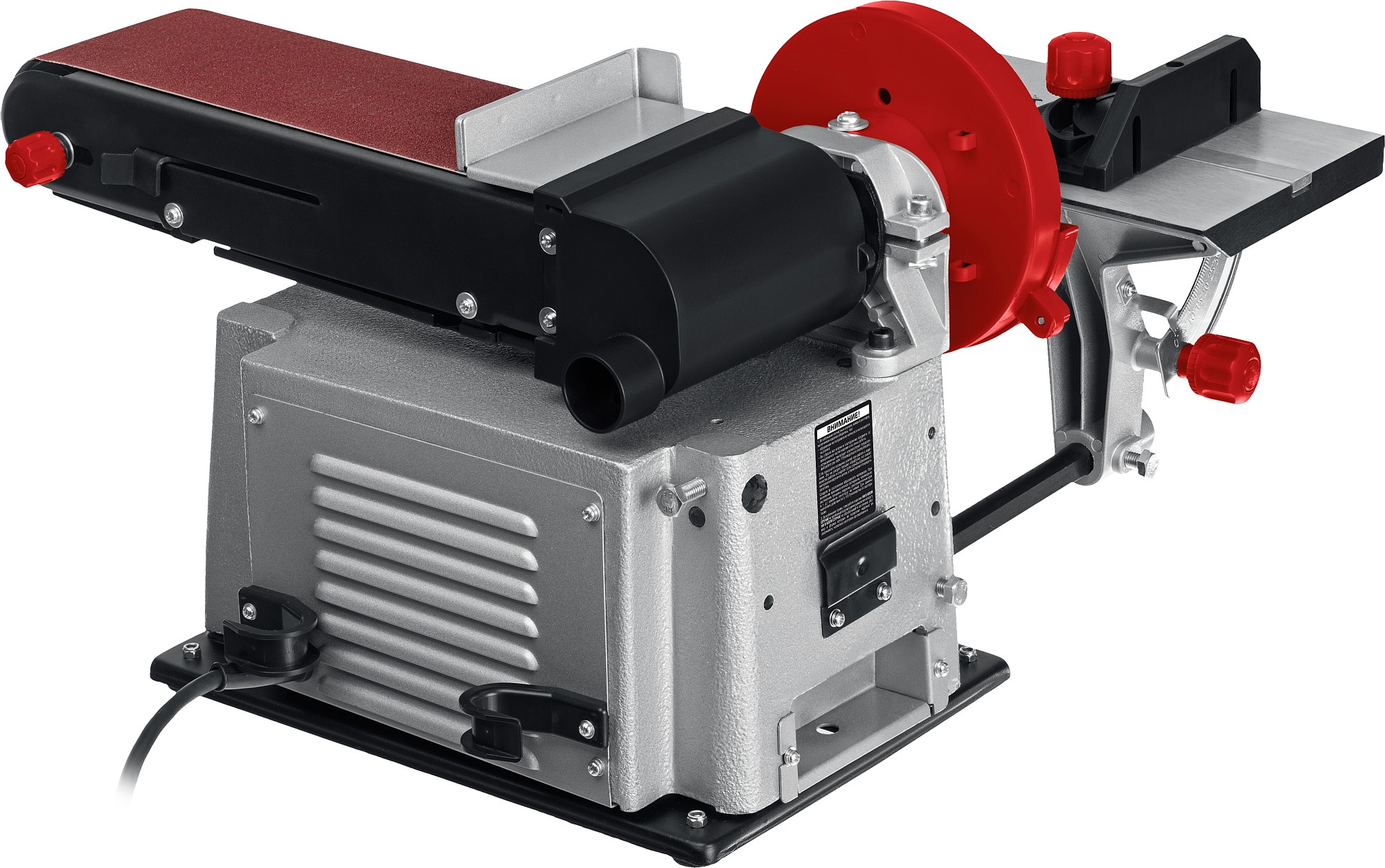 ЗУБР d 150 мм, 100 х 914 мм лента, 500 Вт, тарельчато - ленточный шлифовальный станок (ЗШС-500)