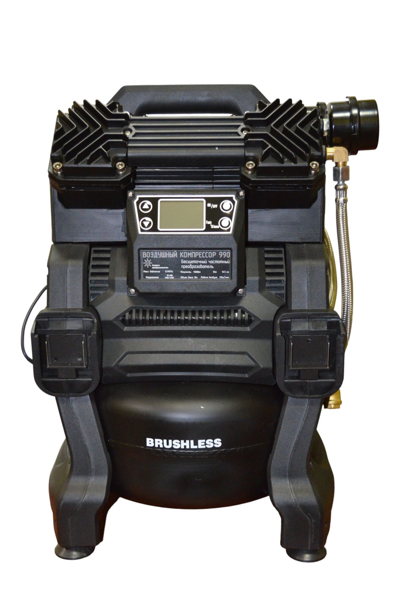 Компрессор переносной,220В, 0,14-0,9 МПа, 130 л/мин, объем ресивера 10л