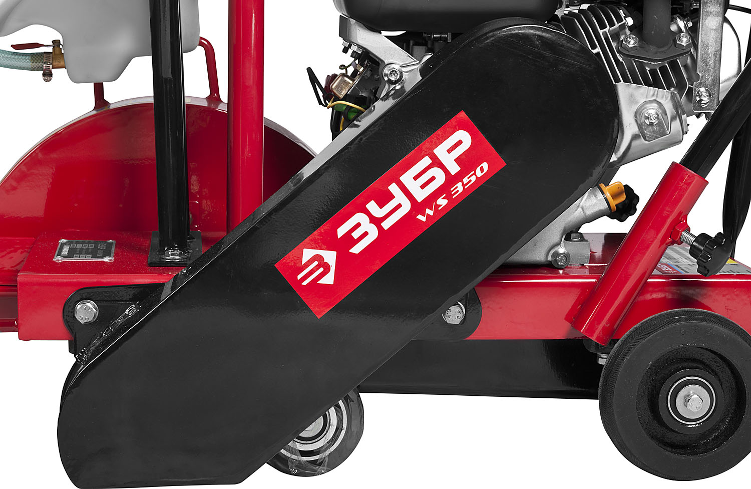 ЗУБР диск 350 мм, 115 мм макс. рез, бензиновый швонарезчик (резчик швов), Профессионал (ЗШБ-350)