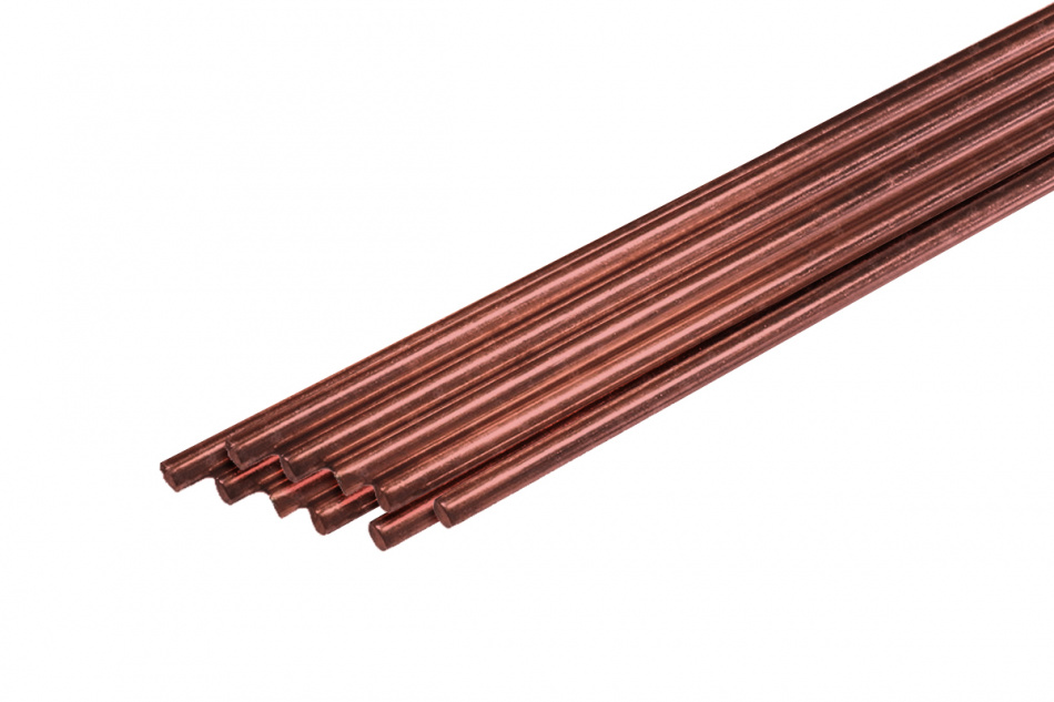 Прутки сварочные медные КЕДР CuSi3 ? 2,0 мм (1000мм, пачка 10 шт.)