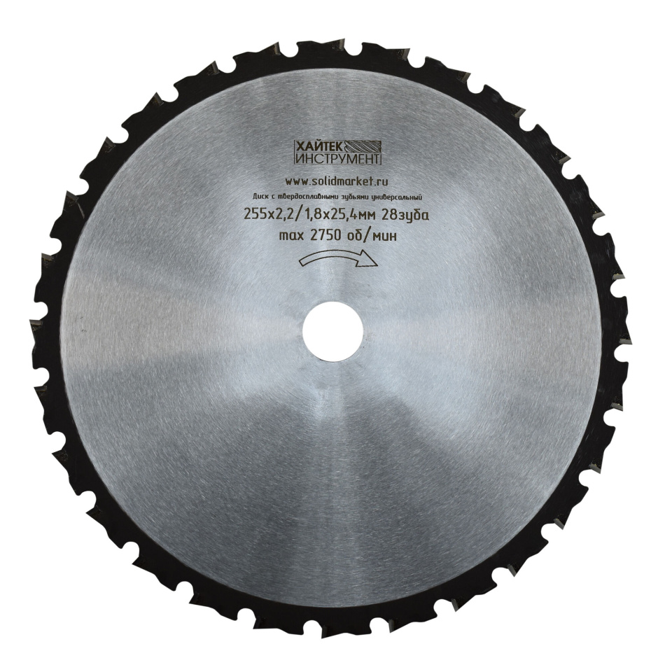 Диск пильный универсальный D=255x25,4 мм 28 зубов