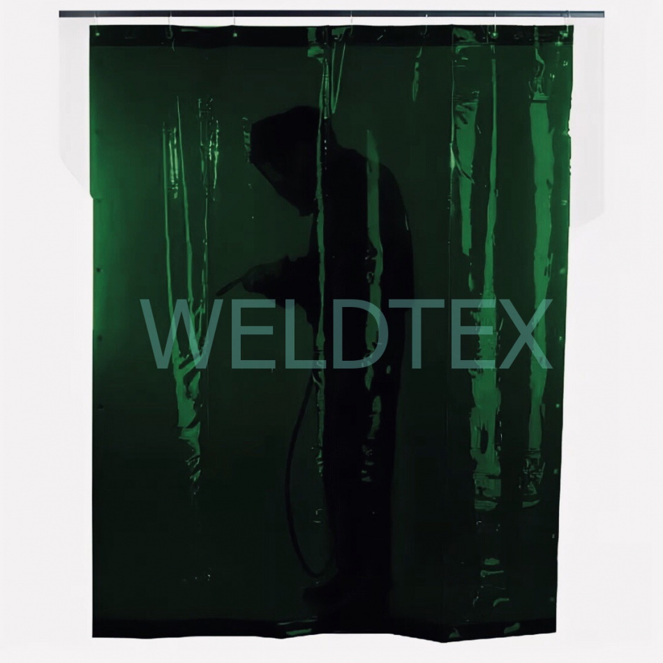 Штора сварочная Weldtex PVC (2000х2000) темно-зеленая ТУ28.29.70-002-62162486-2017