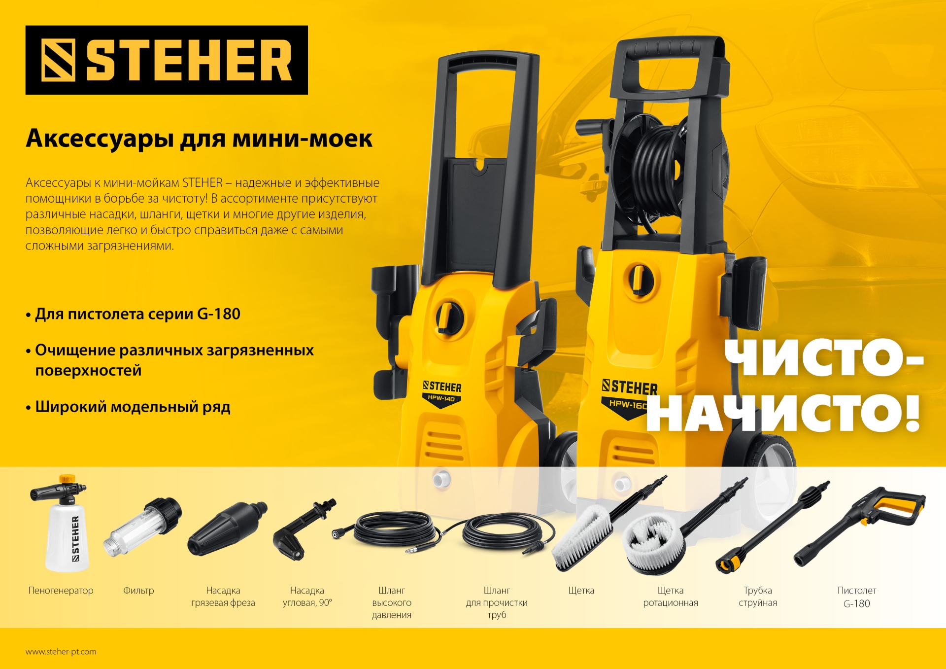 STEHER для пистолета G-180, насадка грязевая фреза (75404-180)