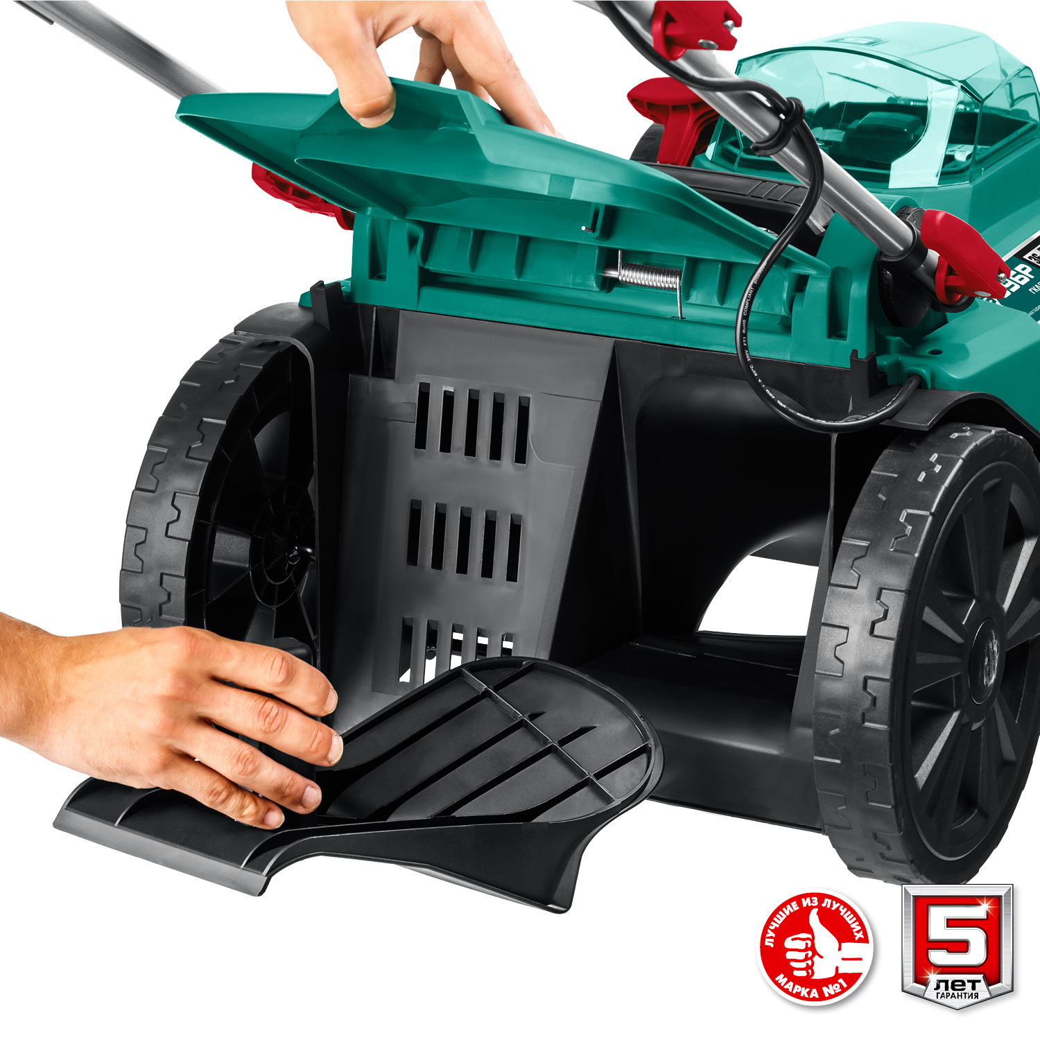 ЗУБР С1-18, 36 В, 37 см, 2х18 В АКБ (4 А·ч), бесщеточная газонокосилка (ГКЛ-3736-42)