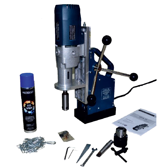 Станок сверлильный HI-PRO МСМ 35Е на магнитной подошве 1300 Вт