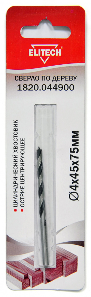Сверло 4х75мм дерево 1820.044900