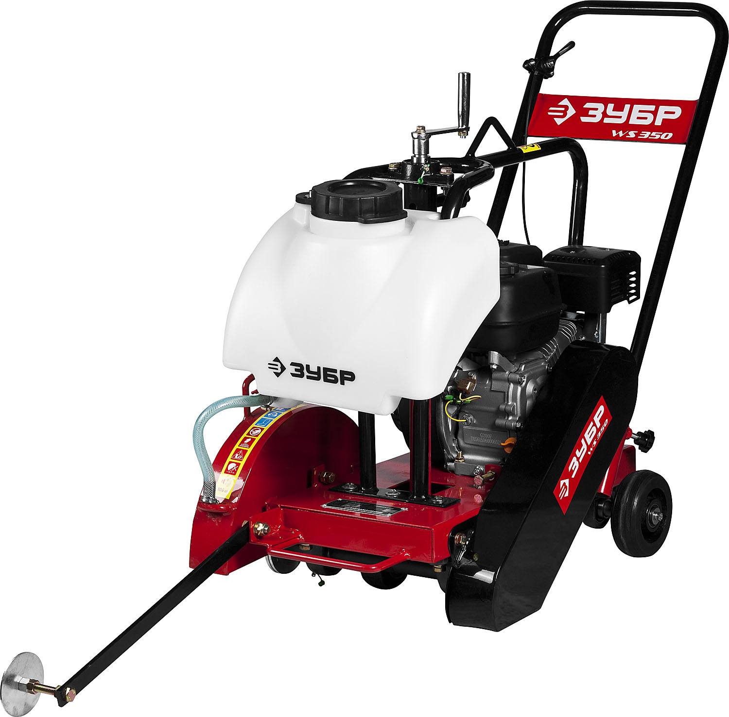 ЗУБР диск 350 мм, 115 мм макс. рез, бензиновый швонарезчик (резчик швов), Профессионал (ЗШБ-350)