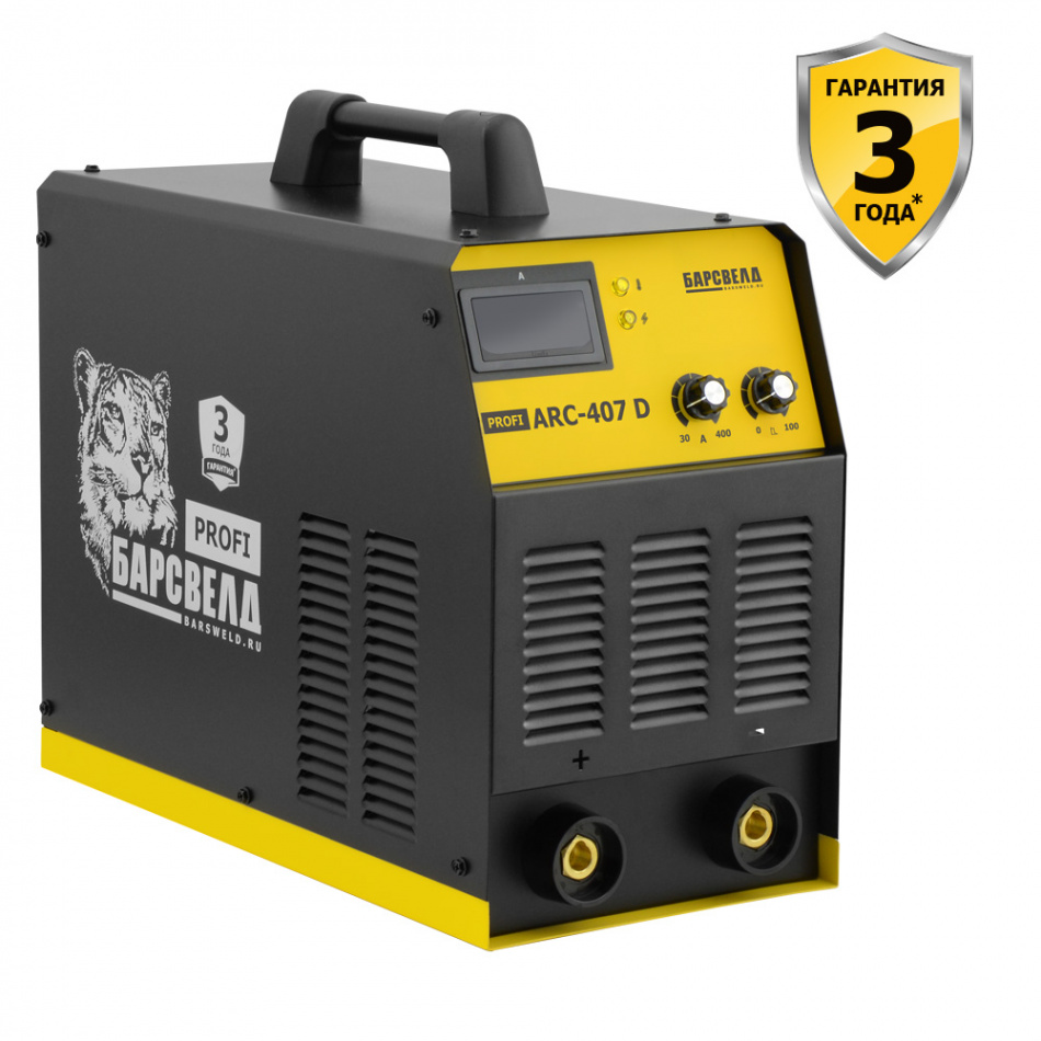 Инвертор  БАРСВЕЛД Profi ARC-407 D (380 В, 30-400 А, ПН 60 %, 13,4 кг, диспл.)