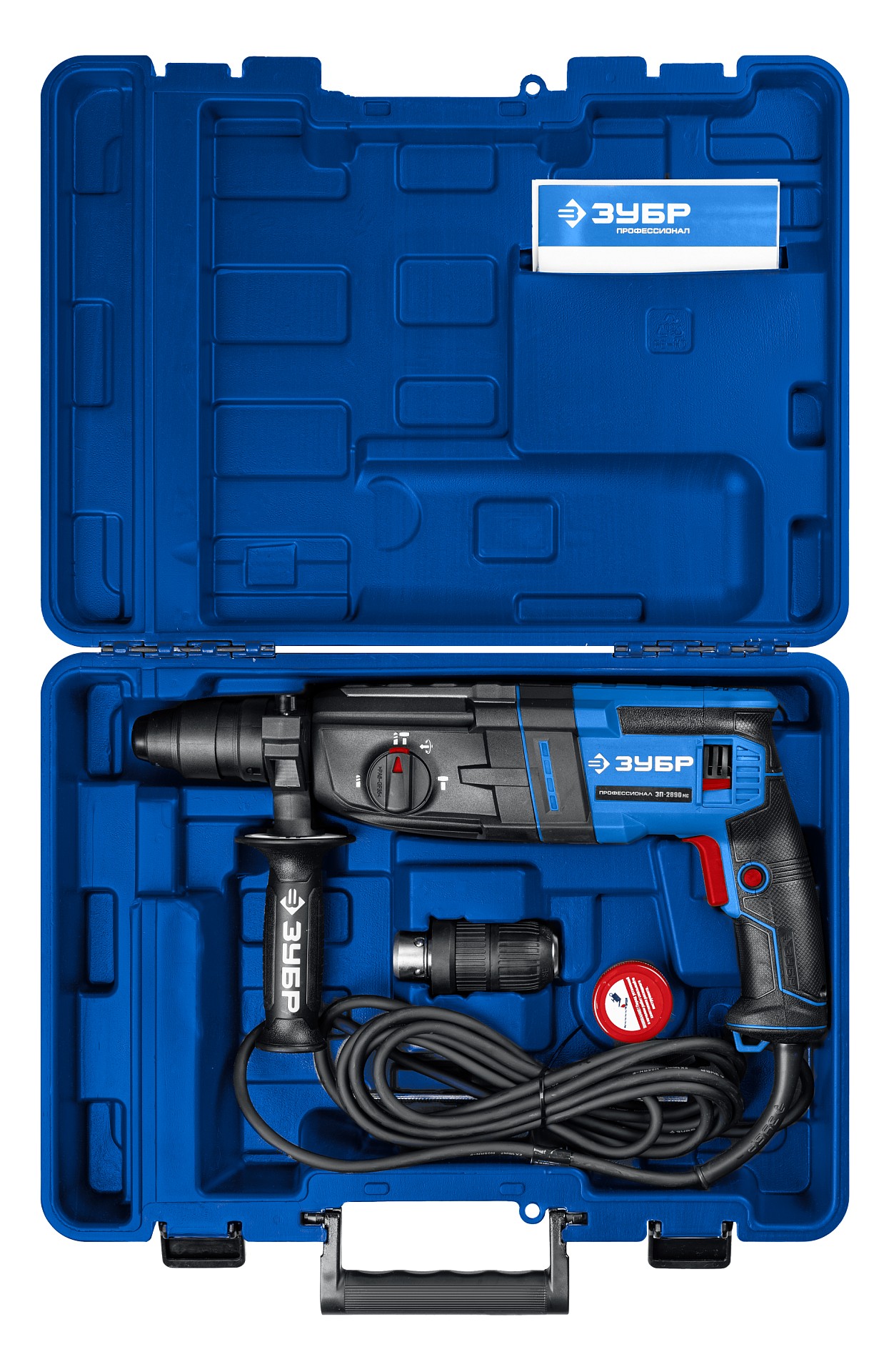 ЗУБР 28 мм, 900 Вт, перфоратор SDS Plus + БЗП, мет. корпус, Профессионал (ЗП-2890 МС)