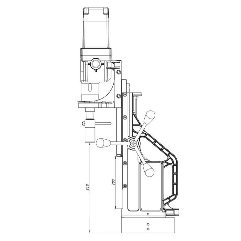Станок сверлильно-резьбонарезной HI-PRO MBSR100 на поворотном магнитном основании